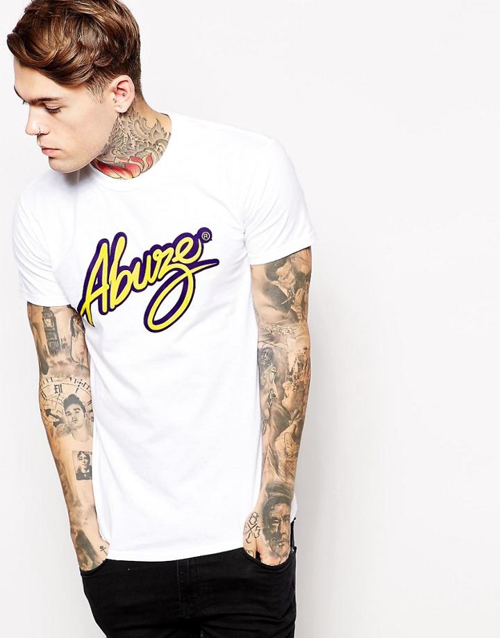Abuze London T-shirt With Script Logo - White