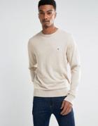 Tommy Hilfiger Pima Cotton Cashmere Crew Neck Sweater In Cream - Cream