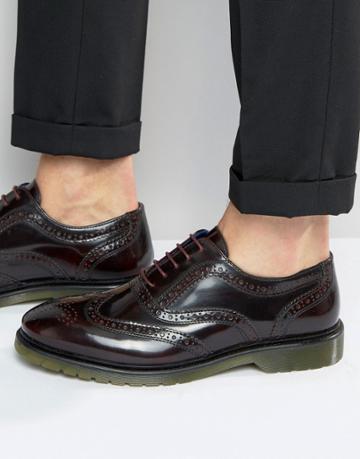 Red Tape Brogues In Oxblood - Red