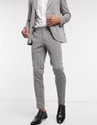 Only & Sons Suit Pants With Elasticated Waist In Heritage Check-blue