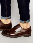 Base London Barrage Leather Derby Shoes - Brown