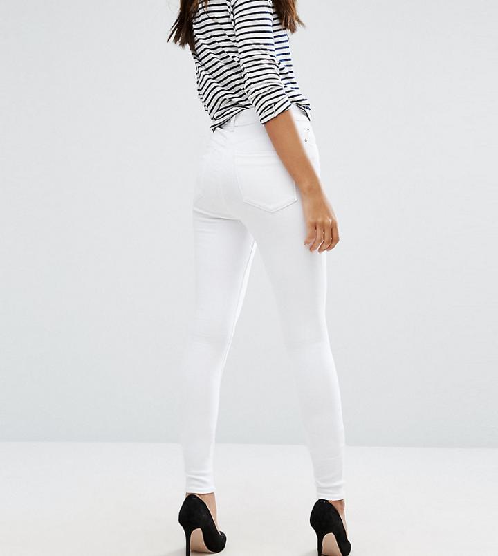 Asos Design Tall Ridley Skinny Jeans In White - White