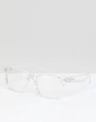 7x Clear Lens Glasses - Clear