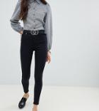 Miss Selfridge Lizzie High Waist Skinny Jeans In Black - Black