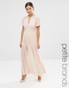 Vero Moda Petite Flutter Sleeve Maxi Dress - Rose Dust