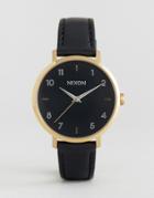 Nixon Arrow Black Leather Watch A1091-513 - Black