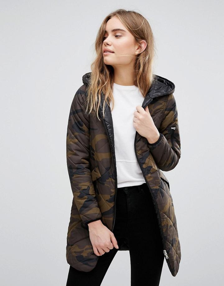 Vero Moda Reversible Padded Coat - Black
