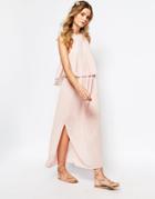 Darccy Frill Layered Maxi Dress - Pink
