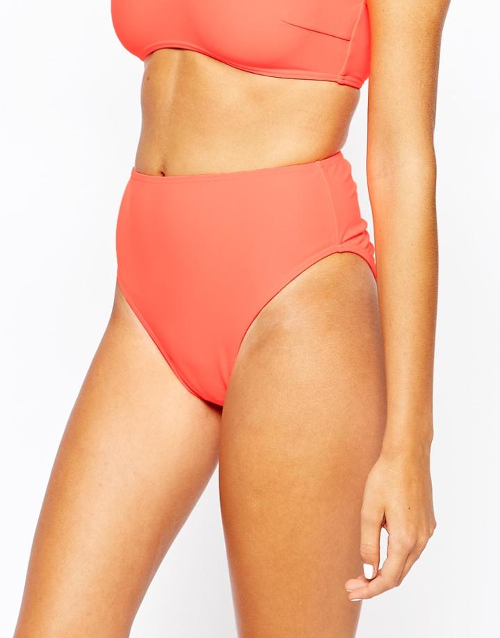 Evil Twin Cactus Flower High Waisted Bikini Bottoms - Red