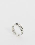 Asos Design Detailed Toe Ring In Silver Tone - Silver