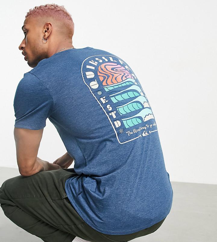Quiksilver Magic Tide T-shirt In Blue Exclusive To Asos-white