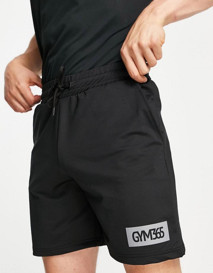 Gym 365 Box Logo Short In Black