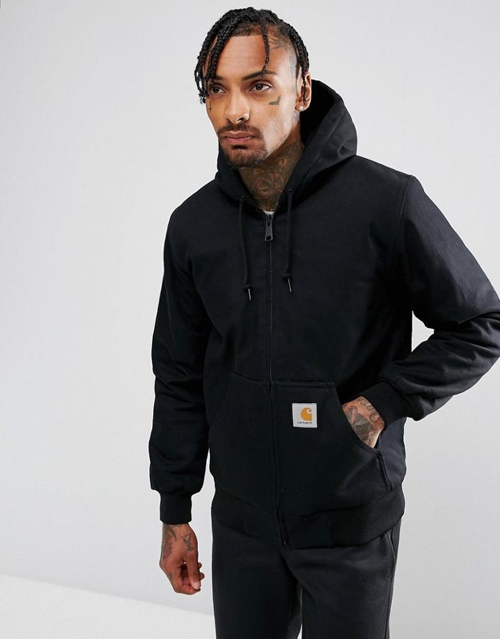 Carhatt Wip Active Canvas Water Repellent Jacket - Black