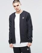 Adidas Originals Blk/wvn Mod Bomber Jacket In Black Bq3528 - Black