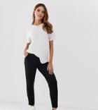 Asos Design Maternity Under The Bump Petite Ultimate Jersey Peg Pants-black