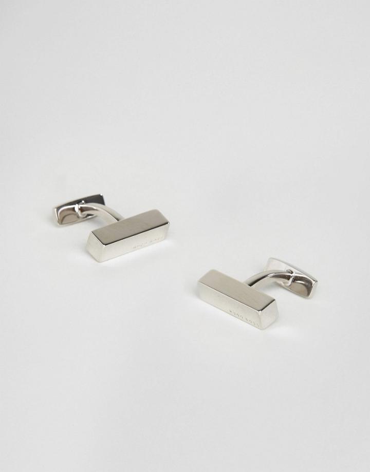 Boss By Hugo Boss Jammison Logo Cufflinks In Silver - Silver