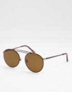 Jeepers Peepers Round Lens Sunglasses-brown