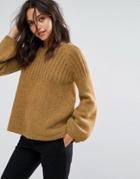 Ba & Sh Bell Sleeve Knit Sweater - Yellow