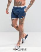 Ellesse Swim Shorts In Navy With Logo Waistband - Navy