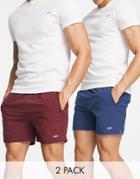 Asos 4505 Icon Shorts In Mid Length With Quick Dry 2 Pack-multi