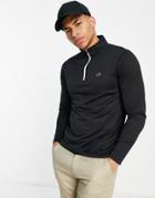 Calvin Klein Golf Newport Half Zip Sweater With Tape Sleeve In Black