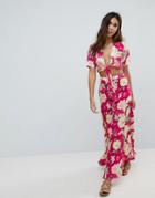 Boohoo Floral Beach Maxi Skirt - Multi