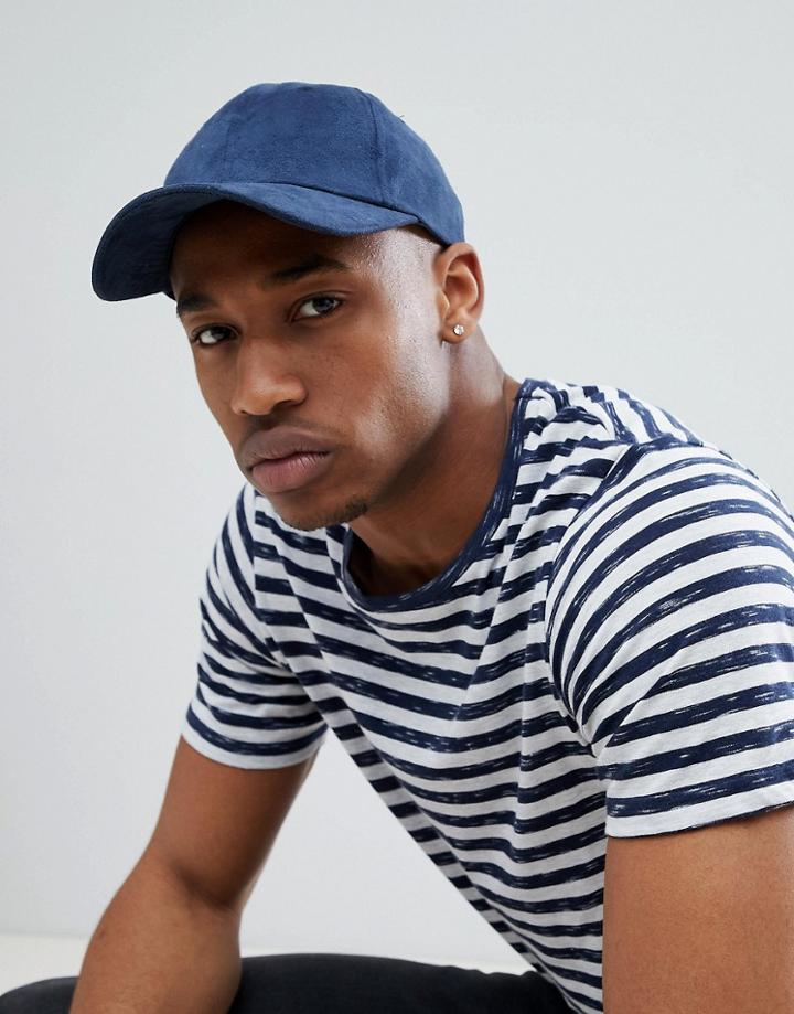 7x Suedette Cap - Blue