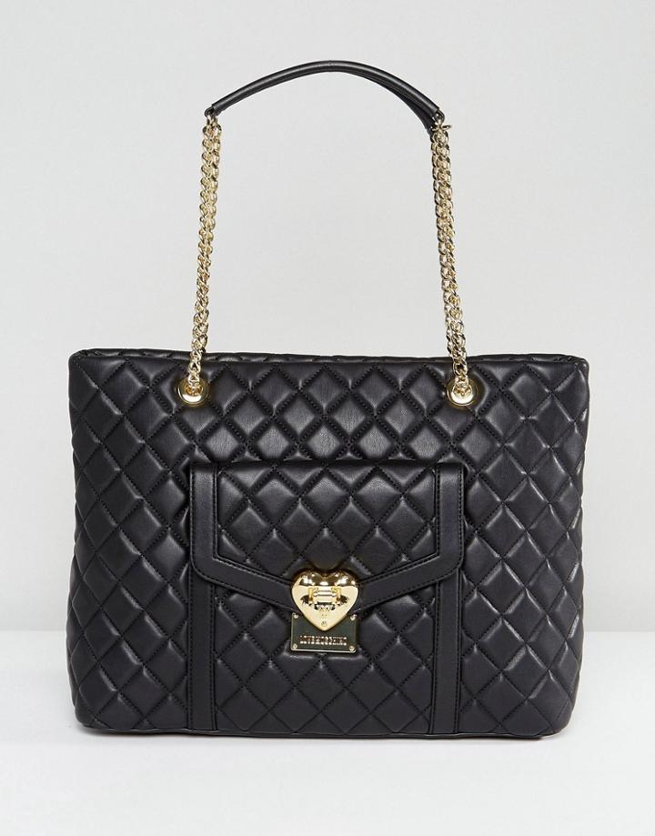 Love Moschino Quilted Shopper - Black