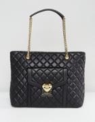Love Moschino Quilted Shopper - Black