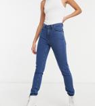 Noisy May Tall Straight Leg Jeans In Authentic Dark Blue