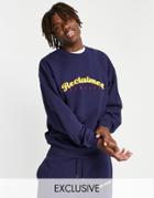 Reclaimed Vintage Inspired Oversized Sweatshirt With Logo In Navy - Part Of A Set