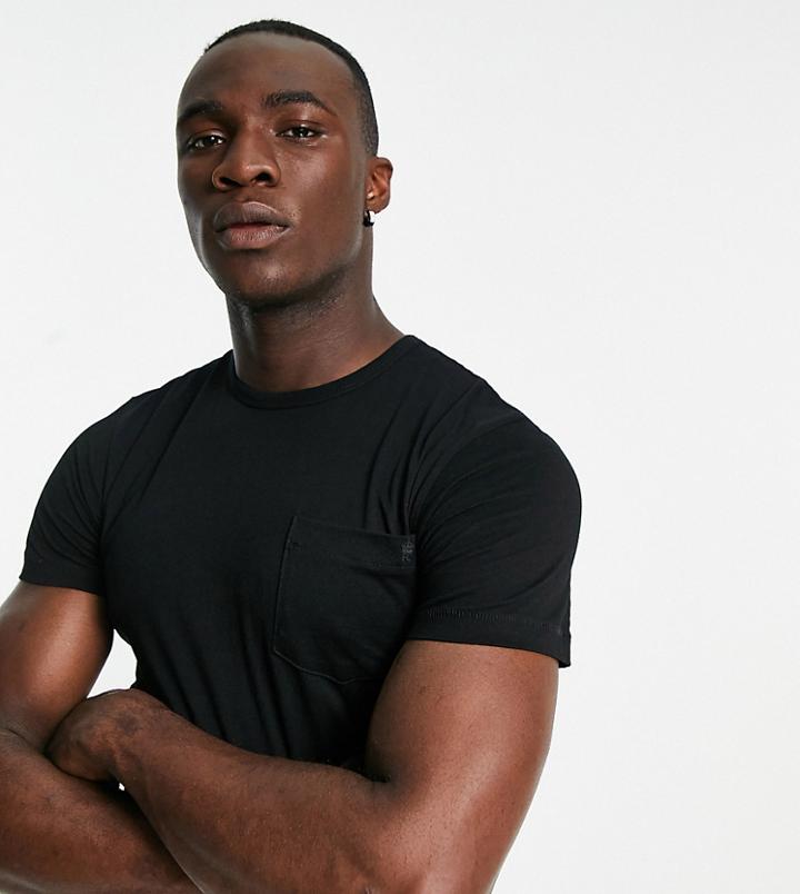 French Connection Tall Pocket T-shirt In Black