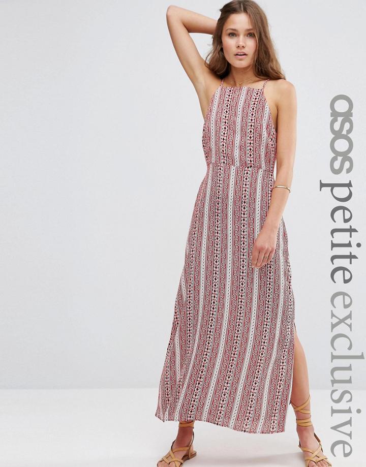 Asos Petite 90s Maxi Dress In Print - Multi