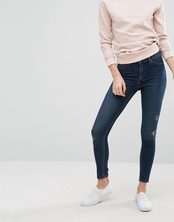 Cheap Monday High Spray Skinny Jeans - Blue