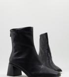 Asos Design Wide Fit Raider Mid-heel Ankle Boots In Black