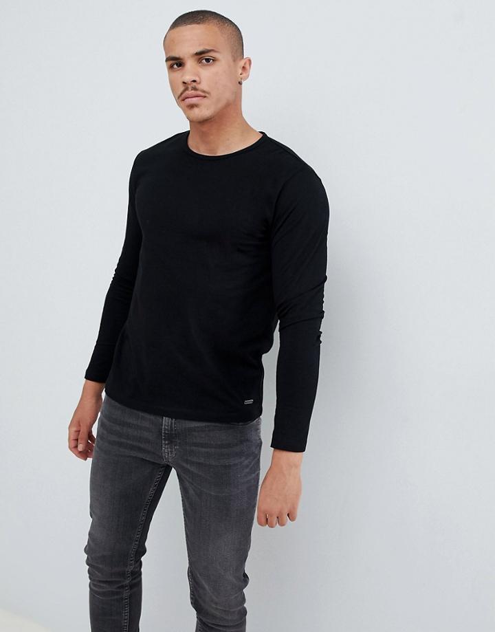 Esprit Long Sleeve Top In Black - Black