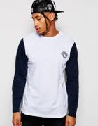 Playground Emblem Long Sleeve T-shirt - Navy