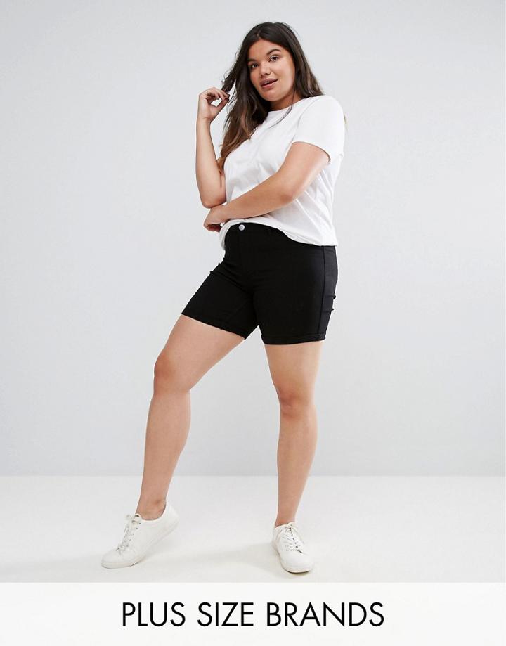 Junarose Denim Shorts - Black