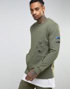 Heist Back Seam Sweater - Green