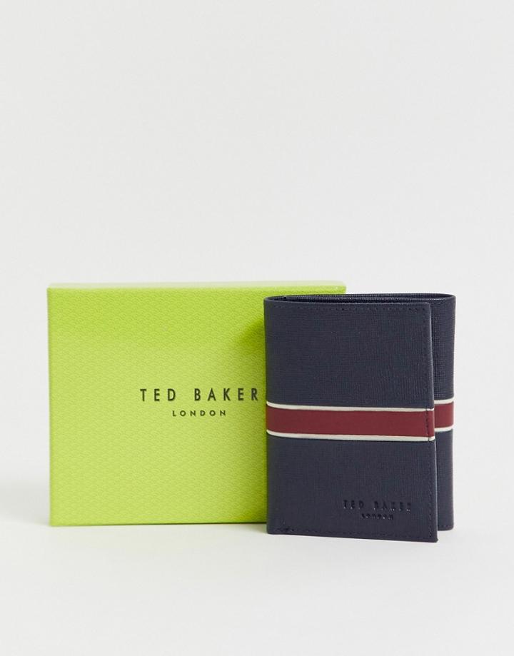 Ted Baker Strive Rfid Tri-fold Card Holder In Navy - Navy