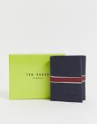 Ted Baker Strive Rfid Tri-fold Card Holder In Navy - Navy