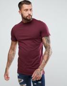 New Look Longline T-shirt In Rust - Red
