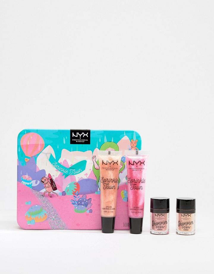 Nyx Professional Makeup Sprinkle Town Shimmer Eye & Lip Set - Clear