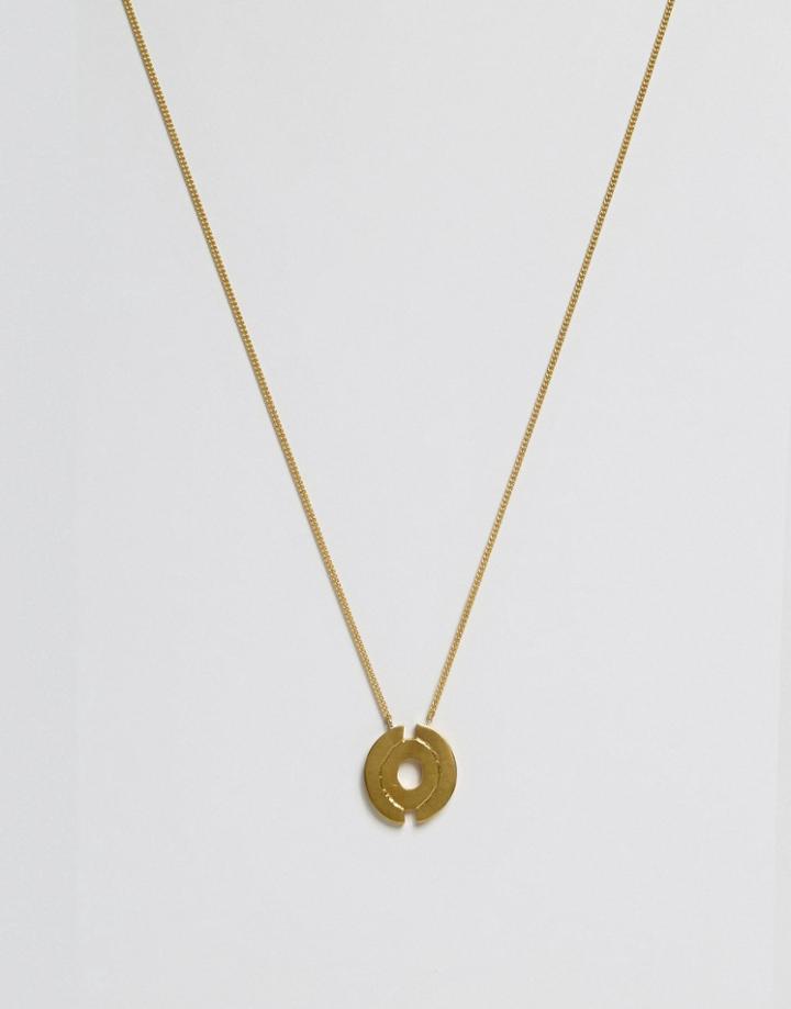 Made Centred Pendant Necklace - Gold