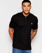 Fila Vintage Polo Shirt With F Box Logo - Black