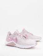 Nike Training Legend Essential 2 Sneakers In Platinum Violet-pink