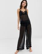 Bluebella Penelope Cami And Pants Set - Black