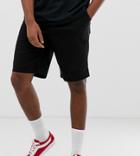 Asos Design Tall Relaxed Chino Shorts In Black - Black