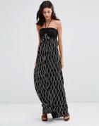 Pussycat London Maxi Dress With Halter Neck - Black