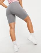 Asos Design Hourglass Legging Short In Steel-blues